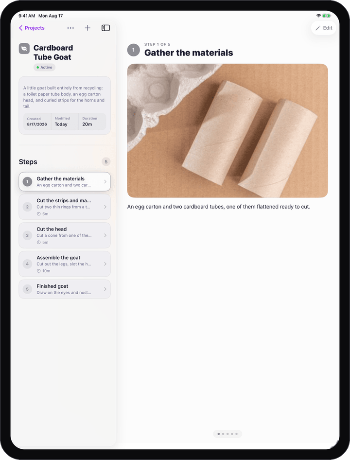 Show & Tell — Project detail